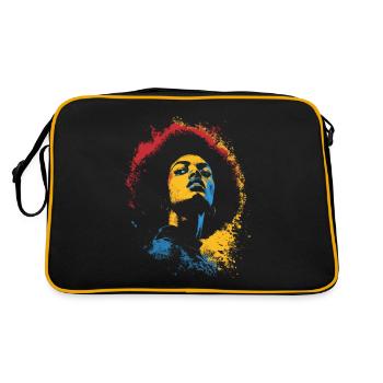 Heritage Portrait Black History Month Kunst USA - Retro Tasche - Schwarz/Gold - Hinten