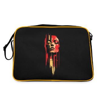Abstrakte Heritage Black History Month Kunst - Retro Tasche - Schwarz/Gold - Hinten