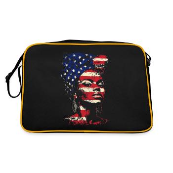 Heritage Afro Amerikanisch Black History Month - Retro Tasche - Schwarz/Gold - Hinten
