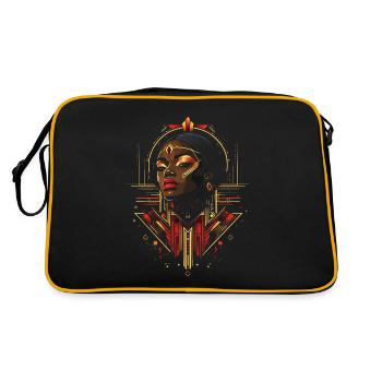 Afro Amerikanisches - Black History Month - Retro Tasche - Schwarz/Gold - Hinten
