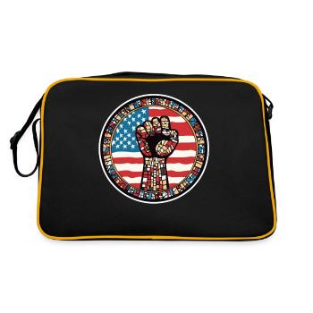 Afro Amerikanischer Black History Month Heritage - Retro Tasche - Schwarz/Gold - Hinten
