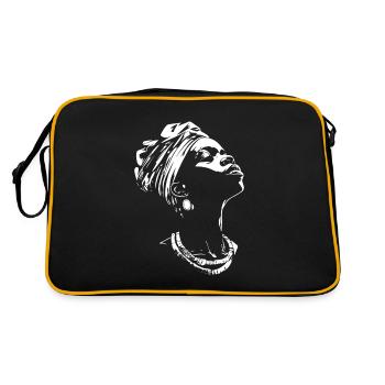 Afro Amerikanisches Heritage Black History Month - Retro Tasche - Schwarz/Gold - Hinten