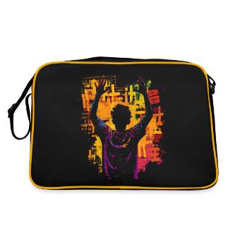 Afro Amerikanische Resilienz Black History Monthv - Retro Tasche - Schwarz/Gold - Hinten