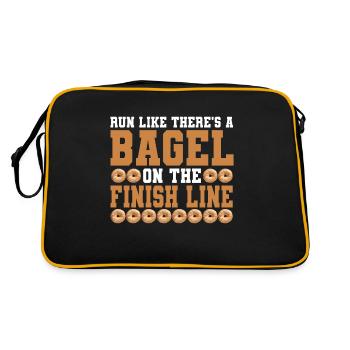 Bagel Lover Art Bagels - Sac Retro - noir/or - Dos