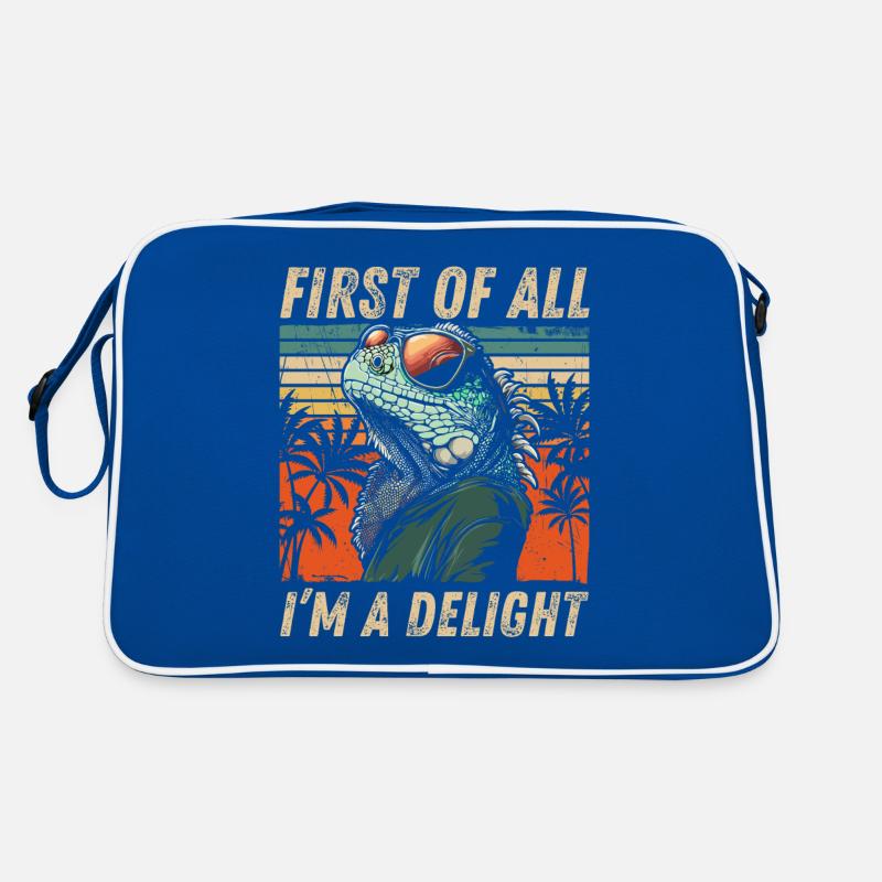 Iguane effronté - Rétro Sunset Palm Tree Design Sac Retro