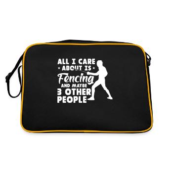 Fencing Sword Sabre Epee Fencing Gift - Retro Bag - black/gold - Back