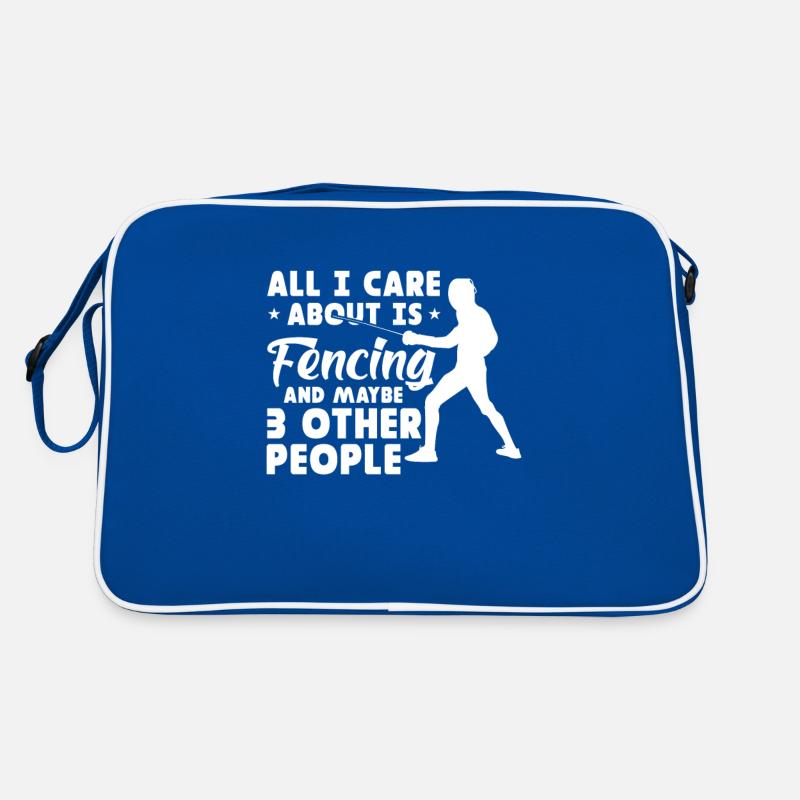 Fencing Sword Sabre Epee Fencing Gift Retro Bag