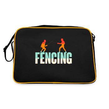 Fencing Sword Sabre Epee Fencing Gift - Retro Bag - black/gold - Back