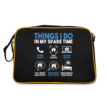 Immobilienmakler - Retro Tasche - Schwarz/Gold - Hinten