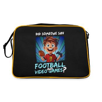 9th Birthday Football and Gaming for 9 Year Olds - Retro Bag - black/gold - Back