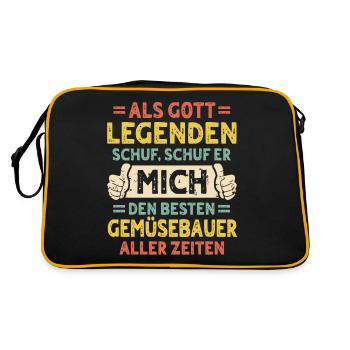 Vegetable grower - Retro Bag - black/gold - Back