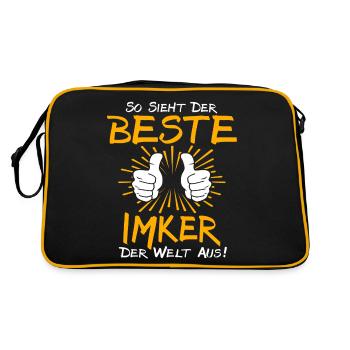 Beekeeper Gift Idea - Retro Bag - black/gold - Back