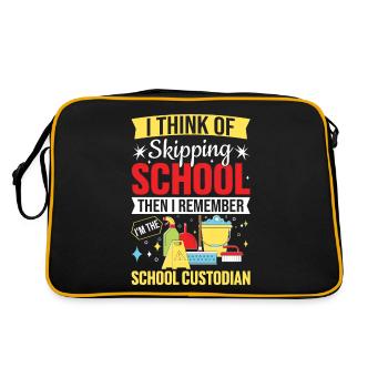 Drôle de nettoyeur d’école concierge - Sac Retro - noir/or - Dos