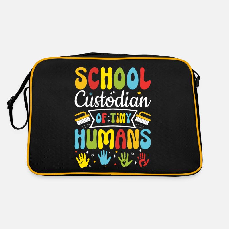 School Custodian Of Tiny Humans Funny Janitor Retro Bag