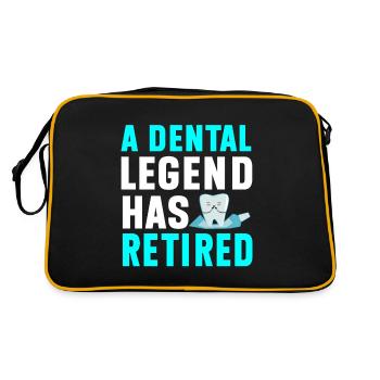 Dentist - Retro Tasche - Schwarz/Gold - Hinten