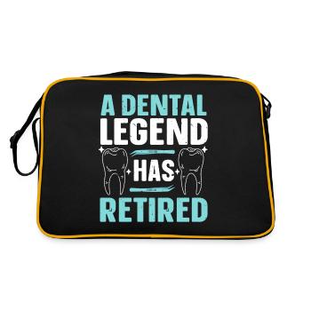 Dentist - Retro Tasche - Schwarz/Gold - Hinten