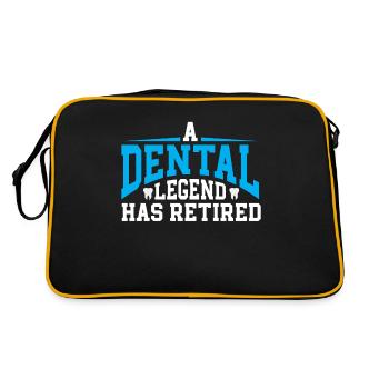 Dentist - Retro Tasche - Schwarz/Gold - Hinten