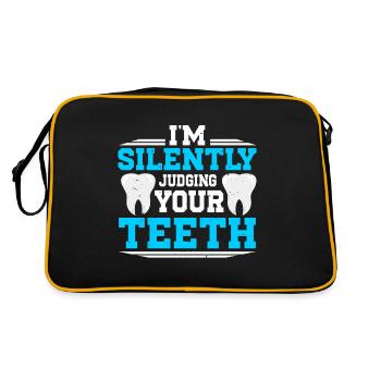 Dentist - Retro Tasche - Schwarz/Gold - Hinten