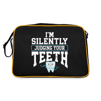 Dentist - Retro Tasche - Schwarz/Gold - Hinten
