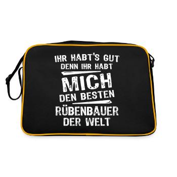 Beet farmer - Retro Bag - black/gold - Back