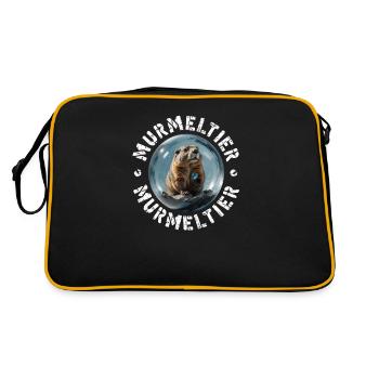 Marmotte Marmotte Alpes Habitants Montagnes - Sac Retro - noir/or - Dos
