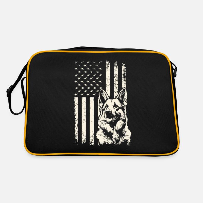 Veterans Day Deutscher Schäferhund USA Stolz Retro Tasche