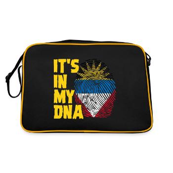 Antigua Barbuda Caribbean Island Holiday Gift - Retro Bag - black/gold - Back