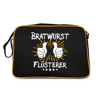 Bratwurst Spruch - Retro Bag - black/gold - Back