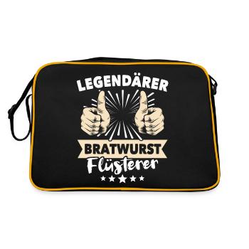 Bratwurst sayings - Retro Bag - black/gold - Back