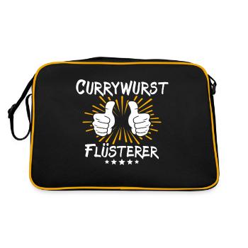 Currywurst Saying - Retro Bag - black/gold - Back