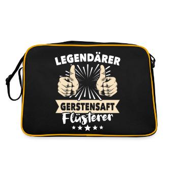 Barley Juice Sayings - Retro Bag - black/gold - Back