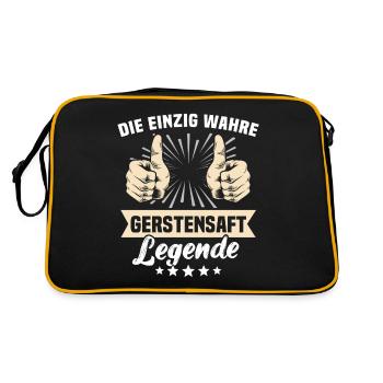 Barley Juice Sayings - Retro Bag - black/gold - Back