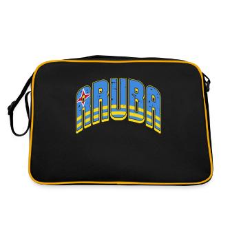 Aruba Caraïbes Été Ocean Beach Cadeau - Sac Retro - noir/or - Dos