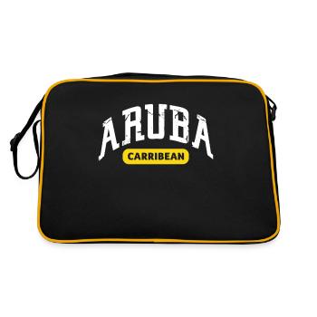 Aruba Caraïbes Été Ocean Beach Cadeau - Sac Retro - noir/or - Dos