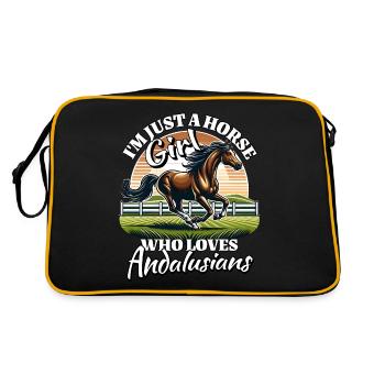 J’adore le dicton andalou - Sac Retro - noir/or - Dos