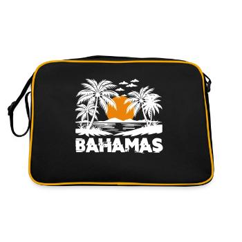 Bahamas Île des Caraïbes Cadeau d’été de l’Atlantique - Sac Retro - noir/or - Dos