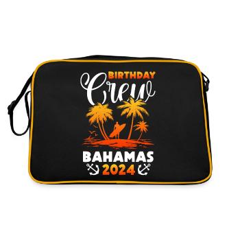 Bahamas Île des Caraïbes Cadeau d’été de l’Atlantique - Sac Retro - noir/or - Dos