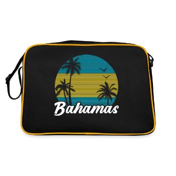 Bahamas Caribbean Island Atlantic Summer Gift - Retro Bag - black/gold - Back