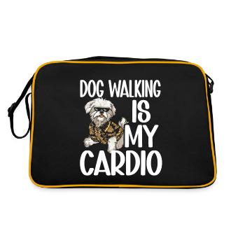 Dog Walker Professional Pet Sitter Dog Walking - Retro Bag - black/gold - Back