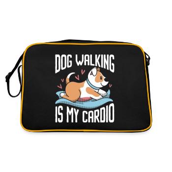 Dog Walker Professional Pet Sitter Dog Walking - Retro Bag - black/gold - Back