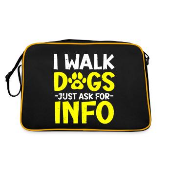 Dog Walker Professional Pet Sitter Dog Walking - Retro Bag - black/gold - Back