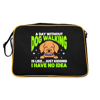 Dog Walker Professional Pet Sitter Dog Walking - Retro Bag - black/gold - Back