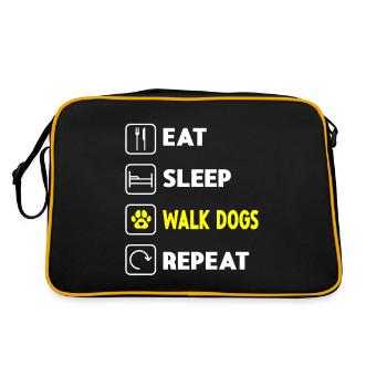 Dog Walker Professional Pet Sitter Dog Walking - Retro Bag - black/gold - Back