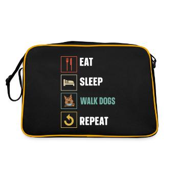 Dog Walker Professional Pet Sitter Dog Walking - Retro Bag - black/gold - Back