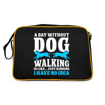 Dog Walker Professional Pet Sitter Dog Walking - Retro Bag - black/gold - Back