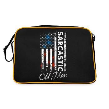 Sarcastic Old Man - Retro Bag - black/gold - Back