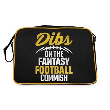 Dibs On The Fantasy Football Commish Funny FFL - Retro Bag - black/gold - Back