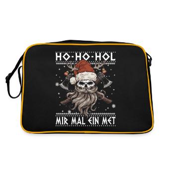 Ho Ho Let's get a mead - Retro Bag - black/gold - Back