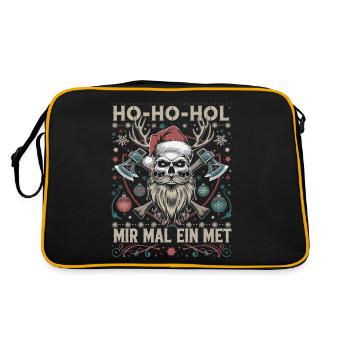 Ho Ho Let's get a mead - Retro Bag - black/gold - Back