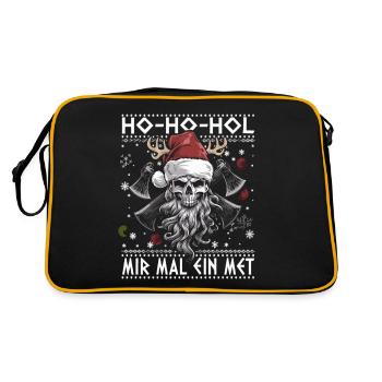 Ho Ho Let's get a mead - Retro Bag - black/gold - Back